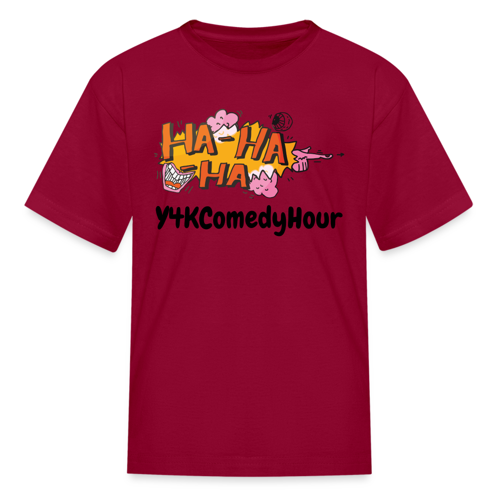 Kids' T-Shirt - Y4KComedyHour dark red