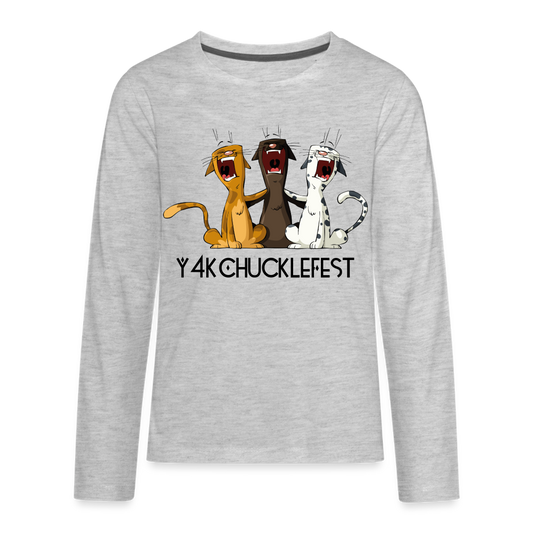 Kids' Premium Long Sleeve T-Shirt - Y4KChuckleFest heather gray