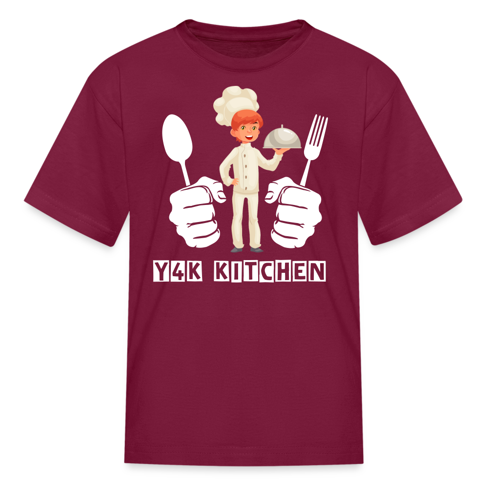 Kids' T-Shirt - Y4K Kitchen burgundy