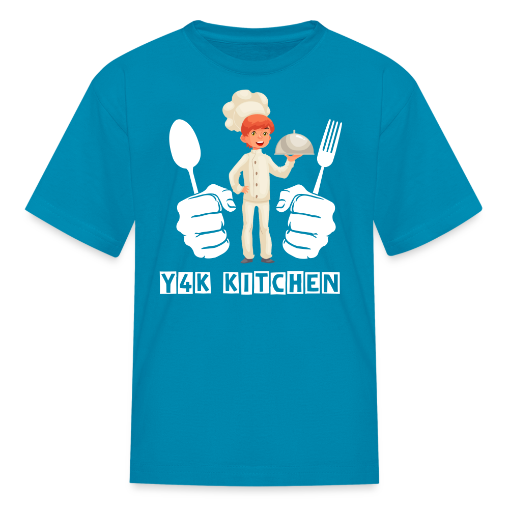 Kids' T-Shirt - Y4K Kitchen turquoise